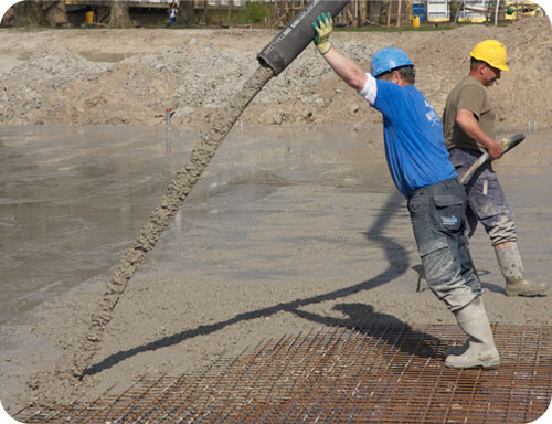 Beton storten met mixerpomp